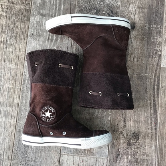 Converse Shoes - Converse Leather Andover Hi Top Foldover Boots